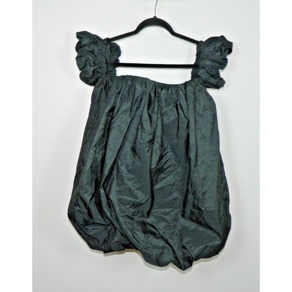 ZARA Dress ZW Collection Size Medium Black Voluminous Taffeta‎ Mini - Picture 5 of 12